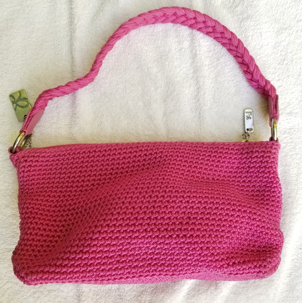 Hot Pink Crochet Mini Handbag